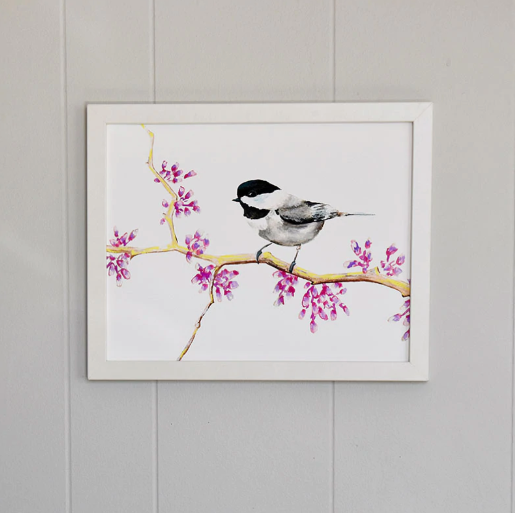 Chickadee 11x14 Watercolor Print