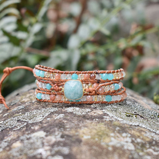 Island & Amazonite - 3 Wrap