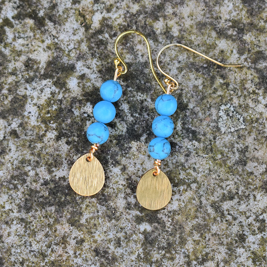 Turquoise Howlite Earrings