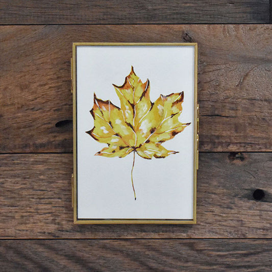 Maple Leaf (Yellow) 4x6 Watercolor Print