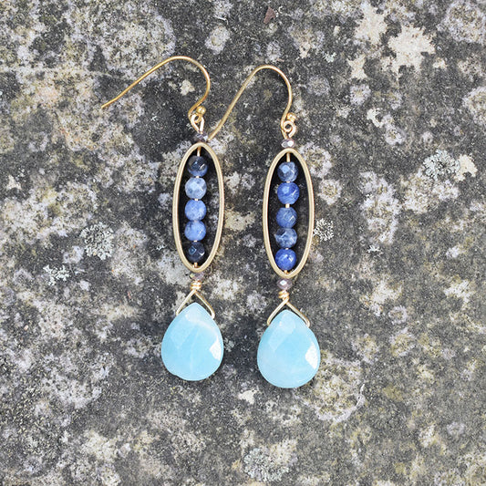 Amazonite & Sodalite Earrings