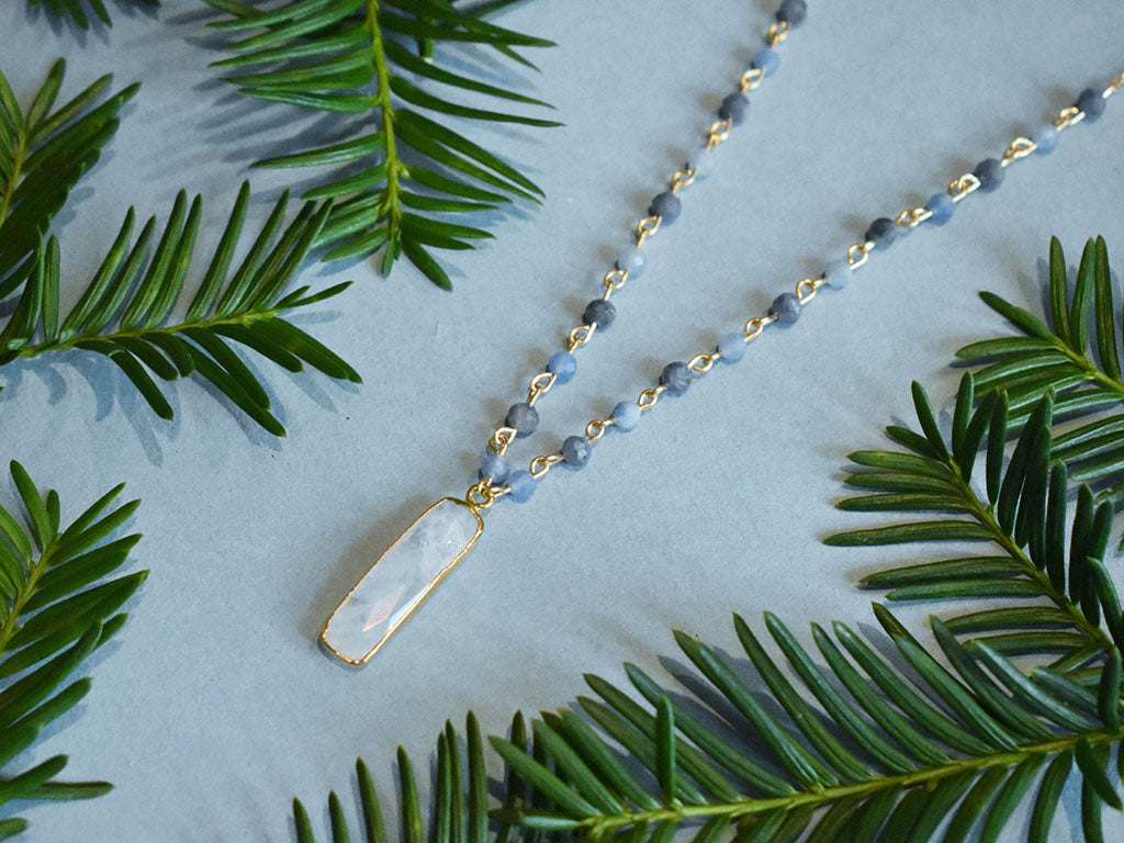 Moonstone & Glacier Necklace