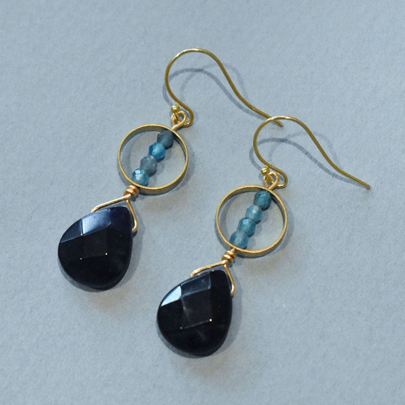 Sodalite & Apatite Earrings