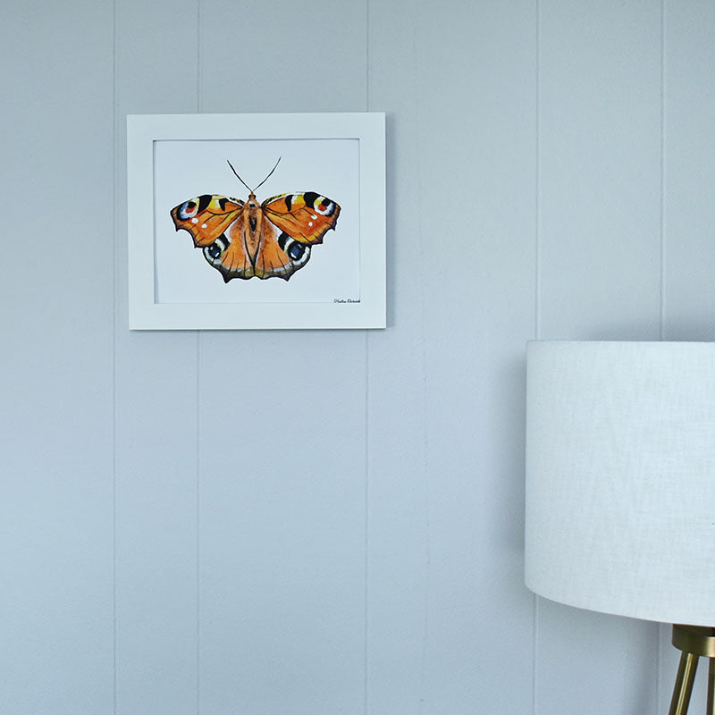 Peacock Butterfly 8x10 Watercolor Print