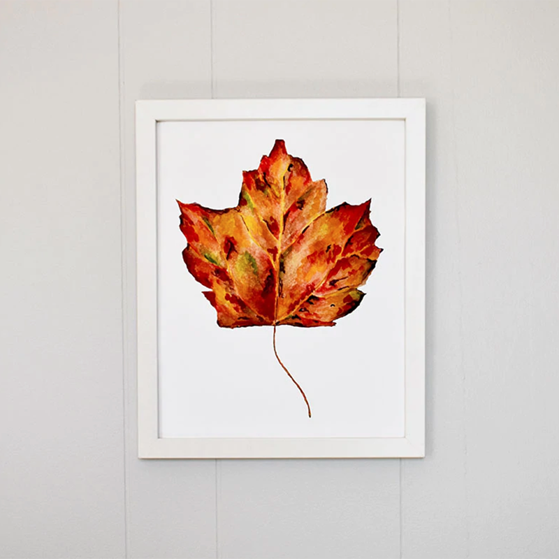 Maple Leaf 11x14 Watercolor Print