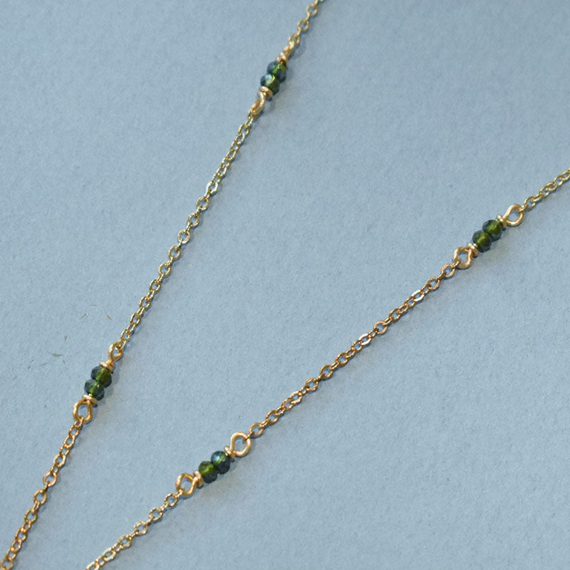 Labradorite & Forest Gold Necklace