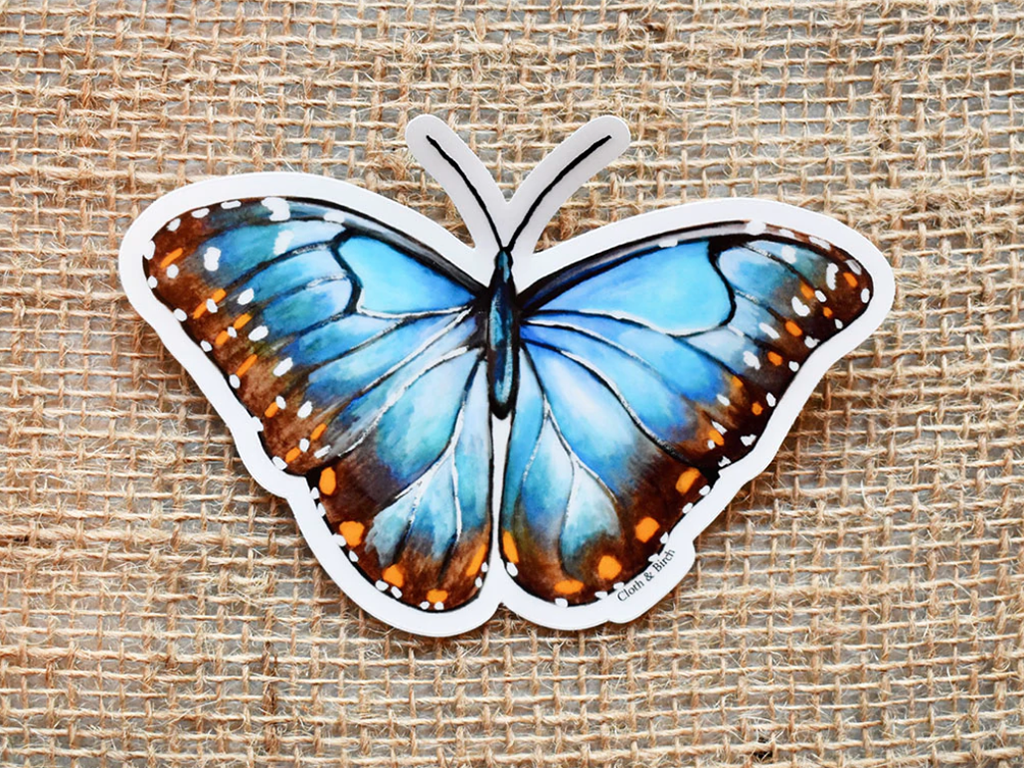 Blue Morpho Butterfly Sticker