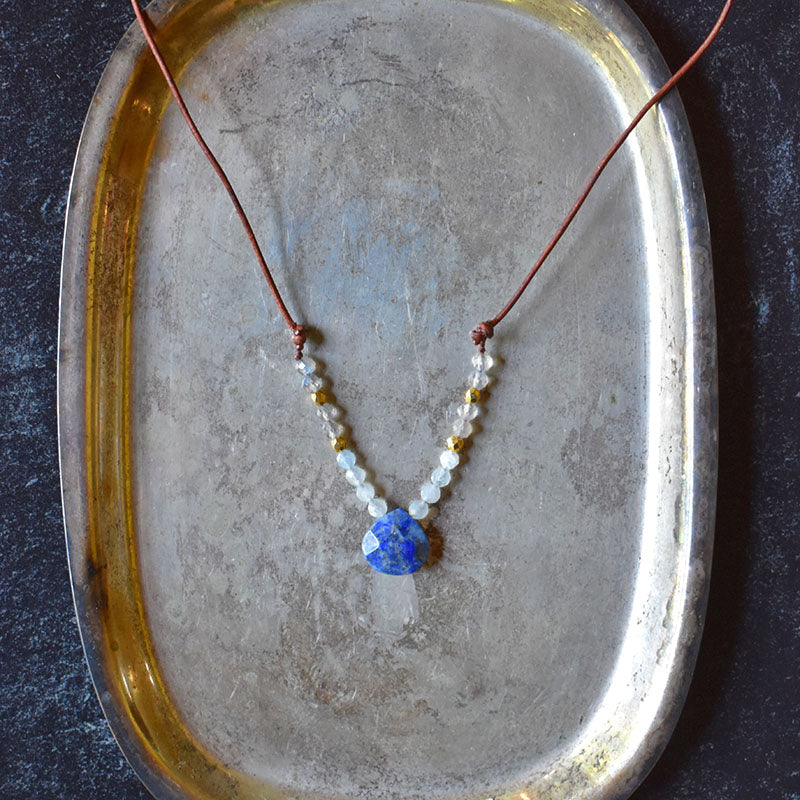 Lapis & Mixed Gemstones Denver Necklace