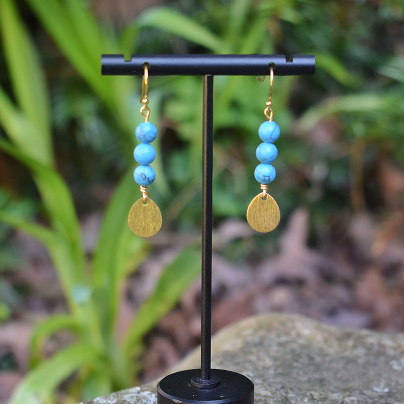 Turquoise Howlite Earrings