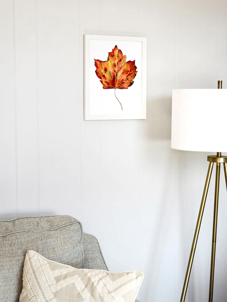 Maple Leaf 11x14 Watercolor Print