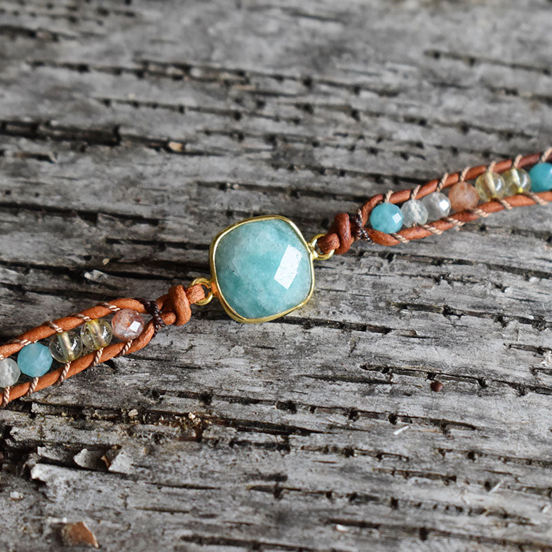 Island & Amazonite - 3 Wrap