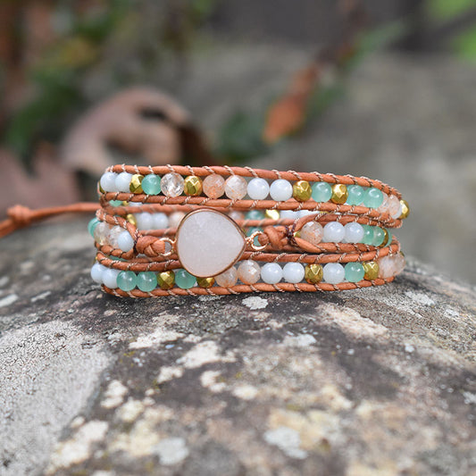 Rose Quartz & Sunset - 3 Wrap