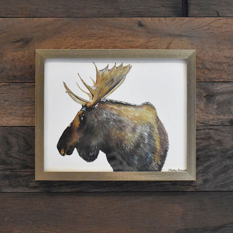 Moose 8x10 Watercolor Print