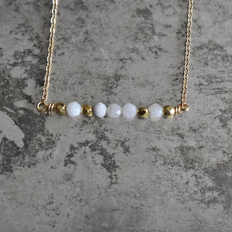 Moonstone & Gold Necklace