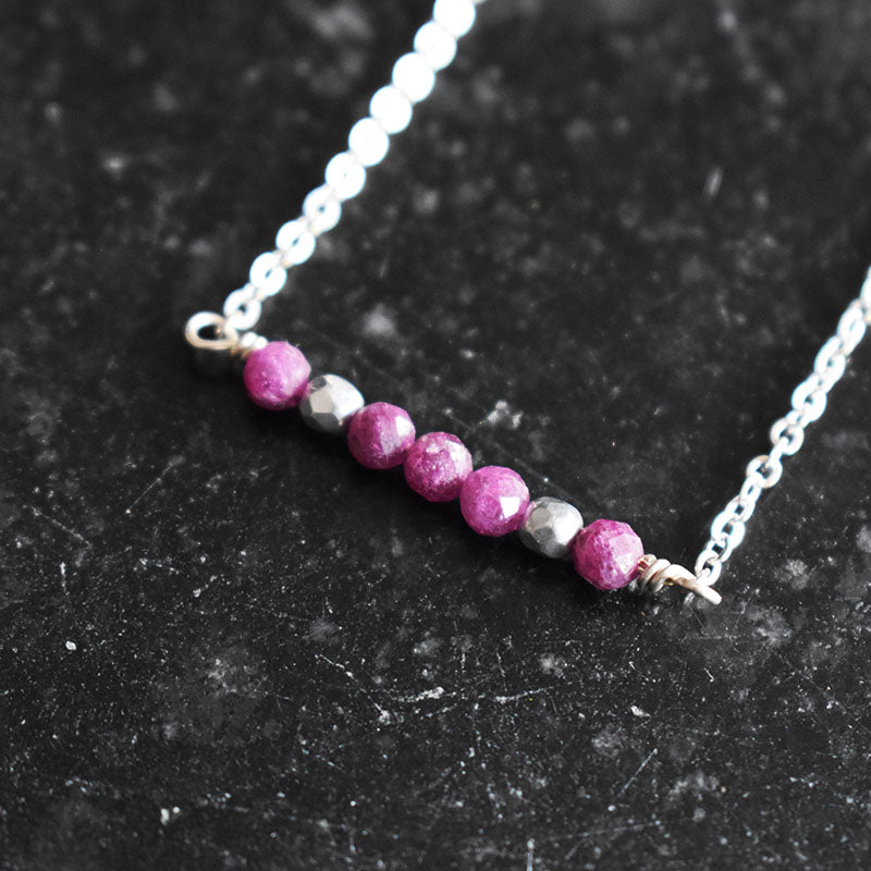 Ruby & Silver Necklace