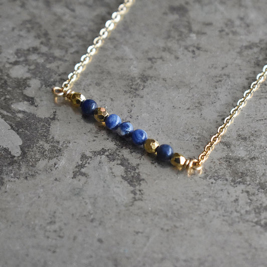 Sodalite & Gold Necklace