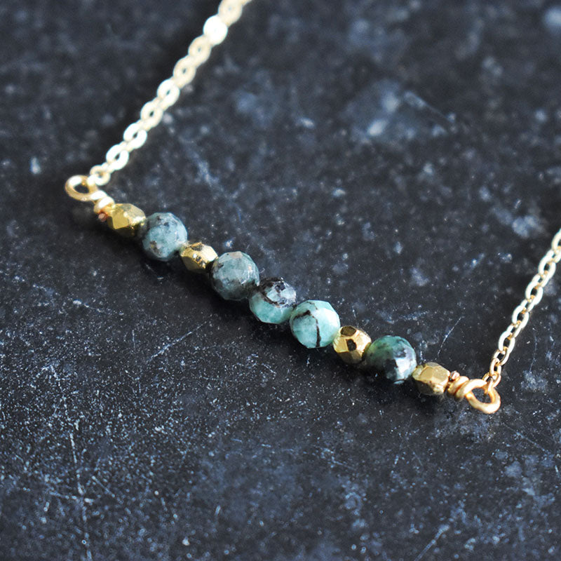 Emerald & Gold Necklace