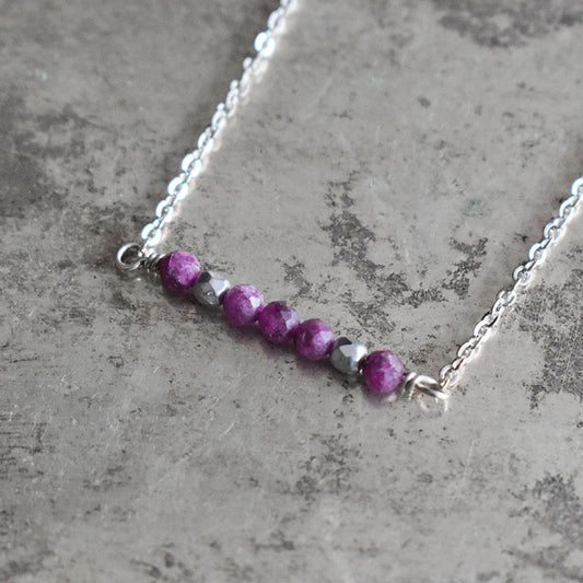 Ruby & Silver Necklace