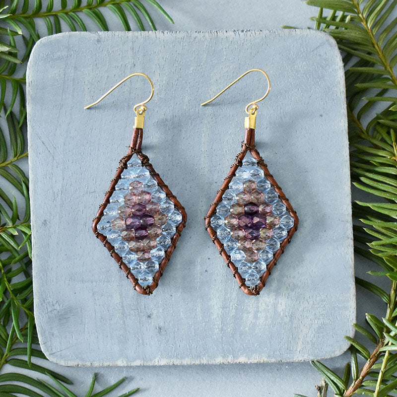 Orchid Leather Earrings