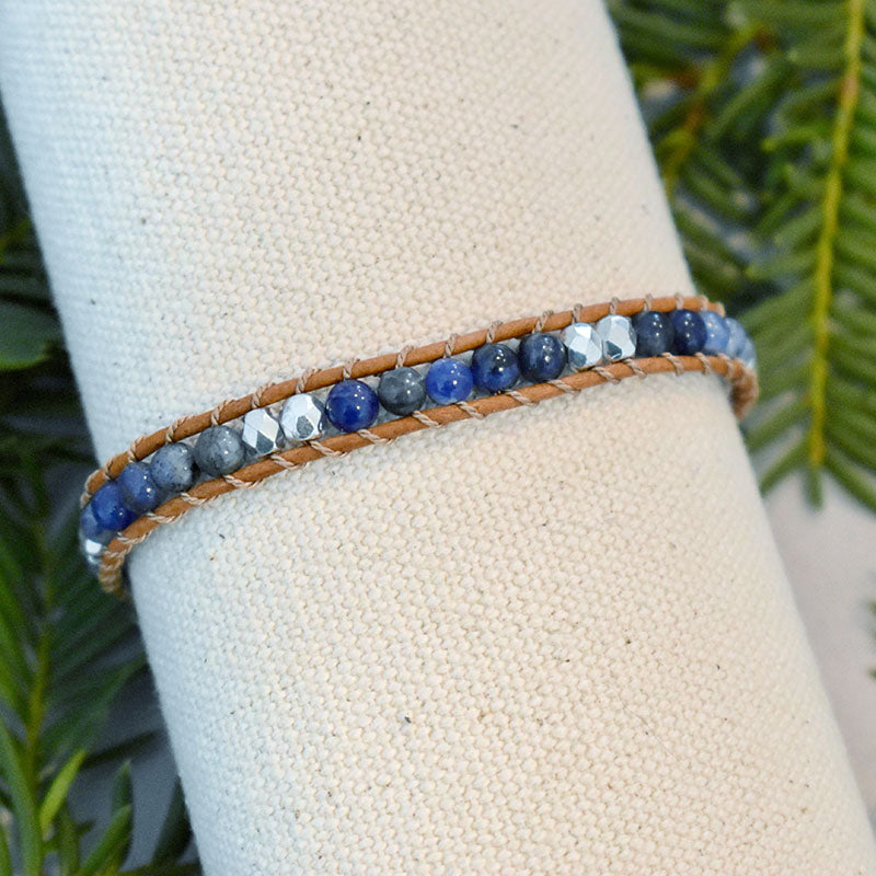 Sodalite & Silver - 1 Wrap