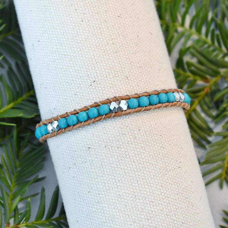 Turquoise & Silver - 1 Wrap