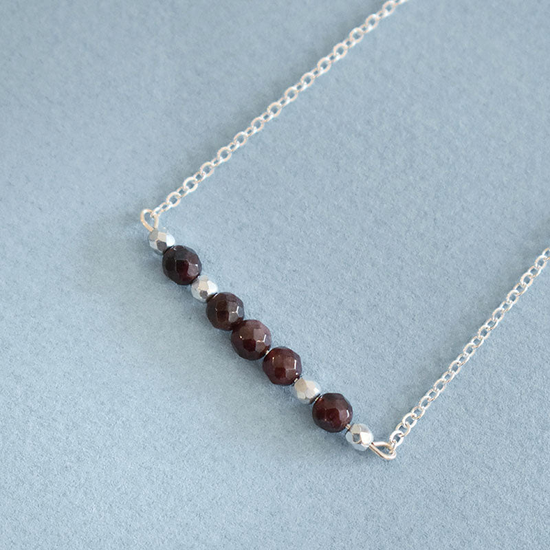 Garnet & Silver Necklace