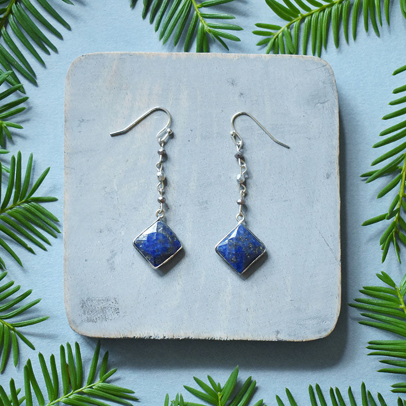 Lapis & Silver Earrings