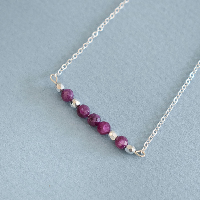 Ruby & Silver Necklace