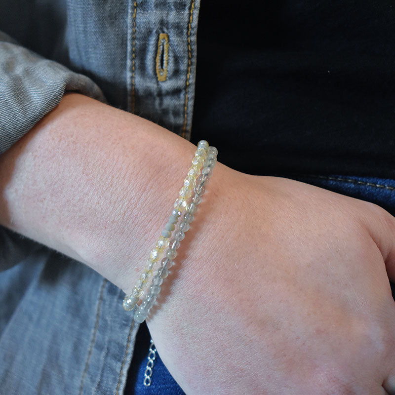 Prehnite Silver Bracelet