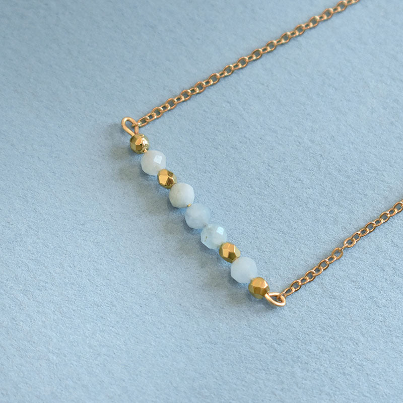 Aquamarine & Gold Necklace