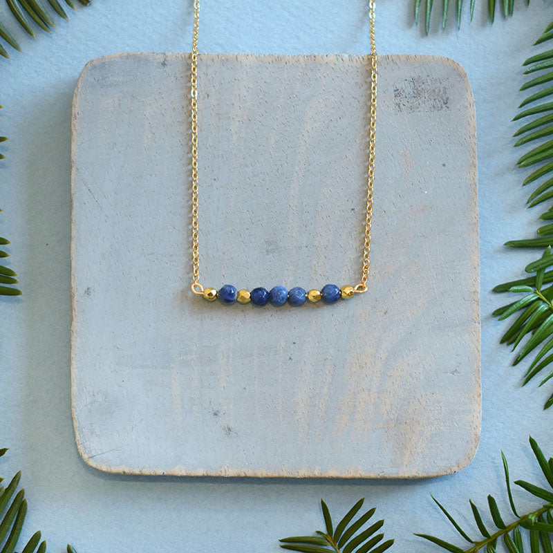 Sodalite & Gold Necklace