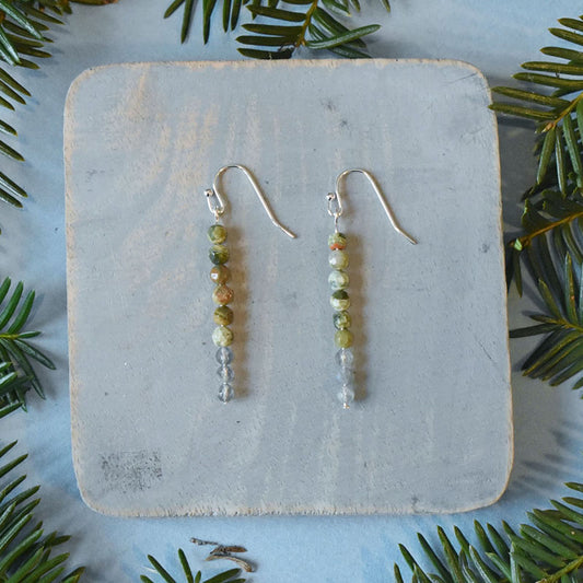 Lilypad Jasper & Labradorite Earrings - Teton Collection