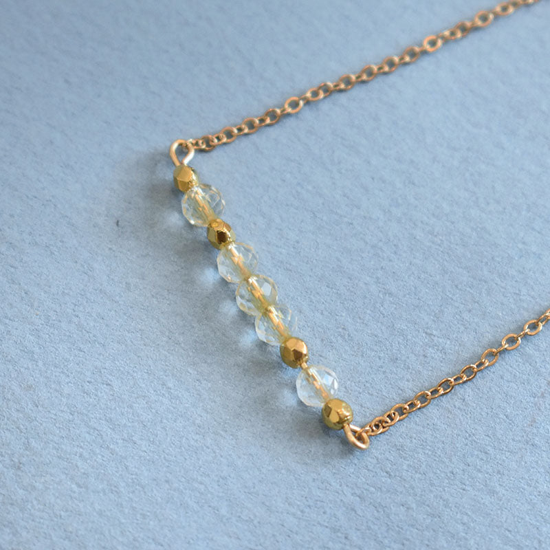 Citrine & Gold Necklace