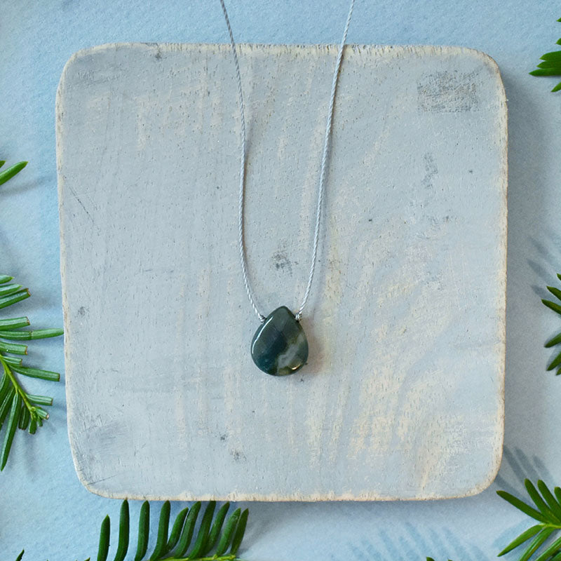 Fancy Jasper & Gray Cord Necklace