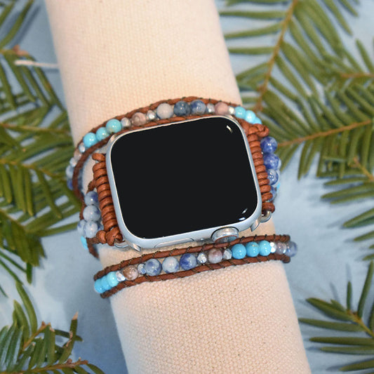 Wyoming - Silver Apple Watch Wrap