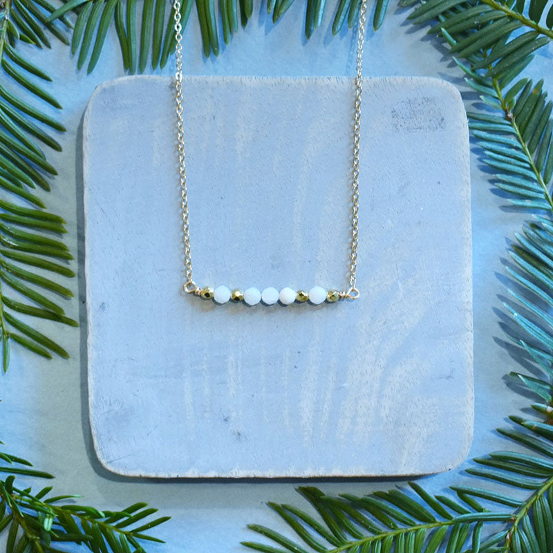 Moonstone & Gold Necklace