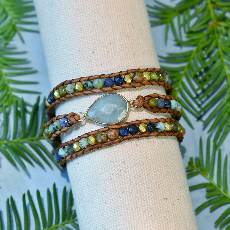 Amazonite & Mountain - 3 Wrap