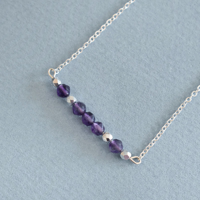 Amethyst & Silver Necklace