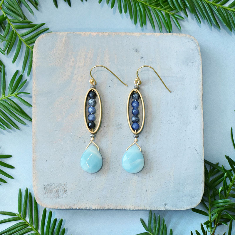 Amazonite & Sodalite Earrings