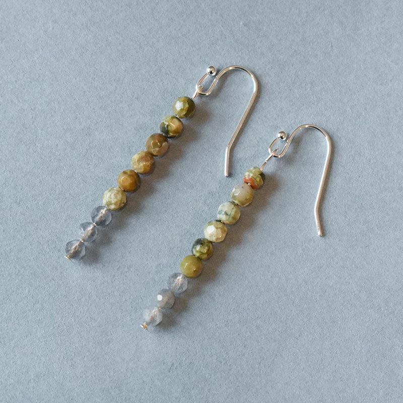 Lilypad Jasper & Labradorite Earrings - Teton Collection