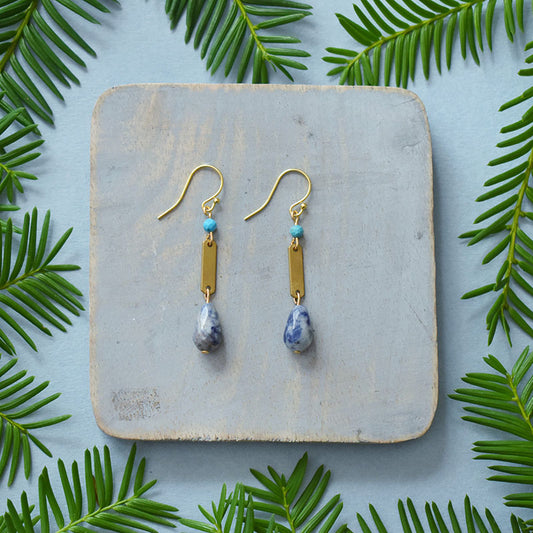 Sodalite & Turquoise Earrings