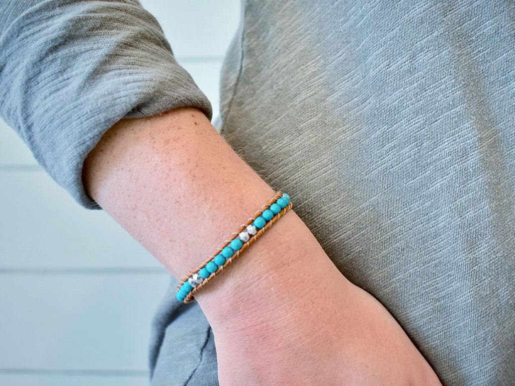 Turquoise & Silver - 1 Wrap