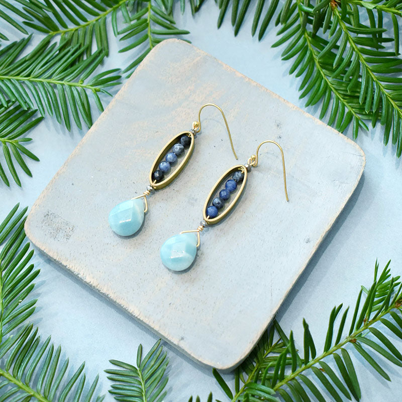 Amazonite & Sodalite Earrings