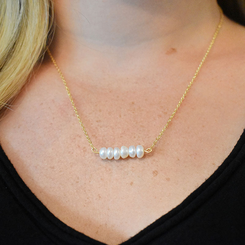 Freshwater Pearl & Gold Necklace