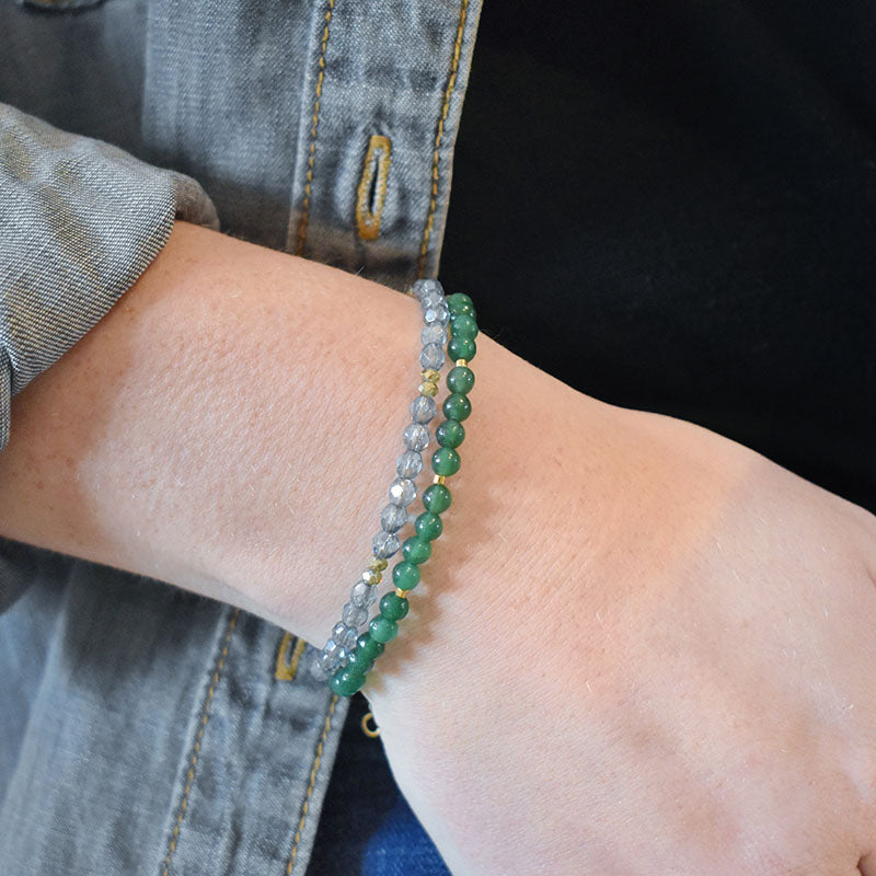 Aventurine Gold Bracelet