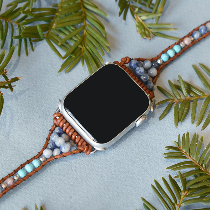 Wyoming - Silver Apple Watch Wrap