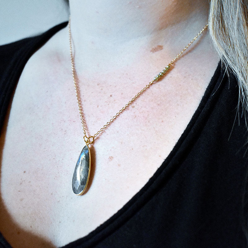 Labradorite & Champagne Necklace