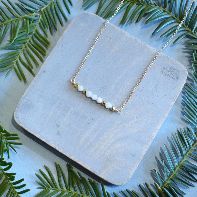 Moonstone & Gold Necklace