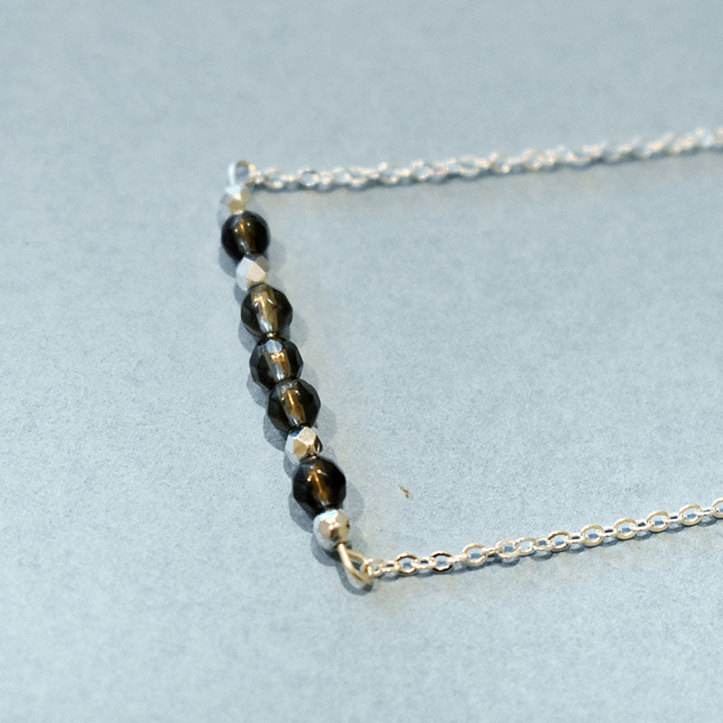 Smoky Quartz & Silver Necklace