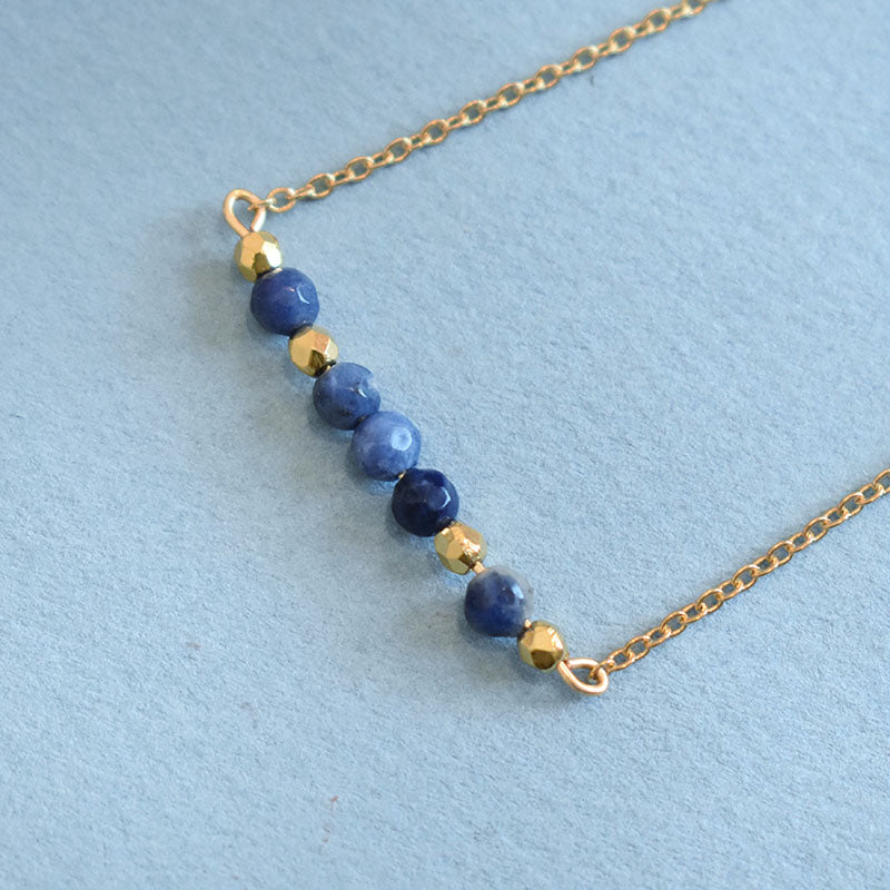 Sodalite & Gold Necklace